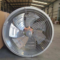 Ventilateur d'entrepôt industriel en acier inoxydable, ventilateurs axiaux, extracteur à grande vitesse, silencieux, ventilation par conduit