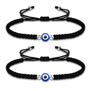Adjustable Evil Eye Braided <b>Bracelet</b> Black Rope Couple Jewelry Gift Spring 2024 Yiwu Origin YM-0299 - Product Image 1