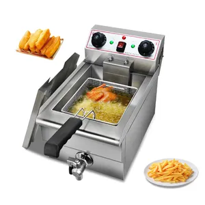Cooking Electric Fryers Induction Single Tank Deep Fryer Fry Chicken Machine Commercial Deep Fat Fryer