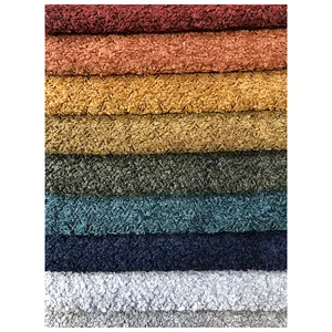 Okeo Tex 2023 yeni stil 100% polyester mobilya döşeme peluş kumaşlar için kadife kanepe
