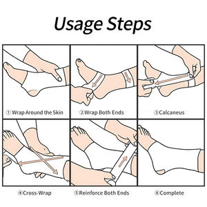 O بوصة قبل التفاف الشريط الرياضي رغوة الحشو ضمادة ذاتية اللصق الرياضية لحماية الإصابات الشريط دعم علم الحركة - Product Image 3