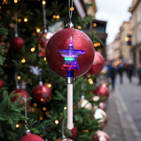 Bâton lumineux flocon de neige coloré Wowei pour Noël, jouet clignotant pentagramme, bâton rotatif flocon de neige, jouet lumineux féerique pour concert