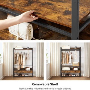 Minimalist bedroom coat and <b>shoe</b> rack, cross-border home living room <b>storage</b> <b>shelf</b>, multi-functional entryway coat and <b>shoe</b> rack - Product Image 2