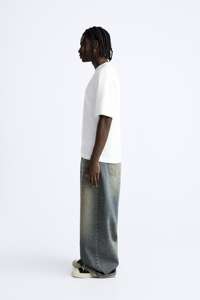 Vente en gros sur mesure Jeans pour hommes Baggy Pantalon large Vintage Do Old Blue Classique Cinq poches Street Hip Hop Skateboarding Boy Men - Product Image 4