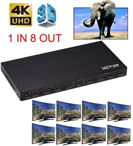 Répartiteur HDTV 4K 60Hz 1x8 1x2 1x4, Répartiteur HDTV <span class=keywords><strong>2</strong></span>.0, Distributeur Vidéo 4Kx2K, Convertisseur Vidéo <span class=keywords><strong>1</strong></span> <span class=keywords><strong>Entrée</strong></span> <span class=keywords><strong>2</strong></span> <span class=keywords><strong>Sorties</strong></span> / 4 <span class=keywords><strong>Sorties</strong></span> pour Affichage sur Écran - Product Image 5