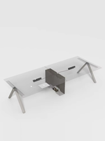 Table de conférence de luxe contemporaine, design simple, forme oblongue, mobilier de bureau personnalisable, pour 6 à 10 personnes, salle de conférence Mekia
