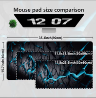 Tapis de souris de jeu extra-large anti-lumière bleue, tapis de clavier et de bureau, idéal pour le gaming et les configurations de jeu professionnelles au bureau