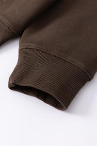 Felpa Oversize Stile Americano Autunno Inverno 2025 con Collo Semi-Alto in Pile, Tinta Unita, Casual da Uomo - Product Image 5