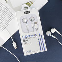 Écouteurs filaires de jeu LD-186 Type-C avec son de basse de microphone pour PC portable