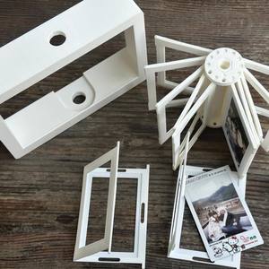 Pour <span class=keywords><strong>Polaroid</strong></span> 12 emplacements rotatif Album Photo présentoir moderne impression <span class=keywords><strong>3D</strong></span> décoration de bureau aimant porte-carte cristal en plastique - Product Image 2