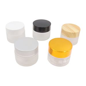 Pot en verre mat à large ouverture de 5 ml, 10 ml, 15 ml, 30 ml, 50 ml, 100 ml, pot à crème en verre de 1 oz avec couvercle - Product Image 3