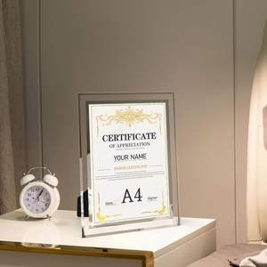 Cadre photo en cristal transparent de 6 pouces pour certificat de brevet, vente en gros directe usine - Product Image 5