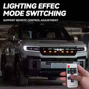 Nueva llegada Rejilla LED Luz ambiental Emblema delantero Luz Centro Rejilla Marcador Luz para BYD Leopard 8 Accesorios - Product Image 4