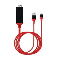 Câble adaptateur de mise en miroir d'écran HDTV HD pour téléphone mobile Creatall, compatible avec les smartphones iPhone, Android et Type-C, conducteur plaqué or