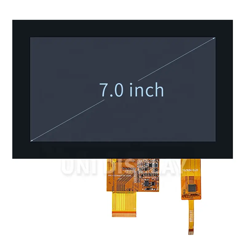 UNI DISPLAY Industrial Display Application 7.0 inch display screen with capacitive touch panel 1024 x 600 LCD Module