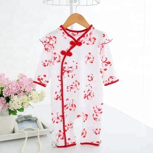 Combinaison pour bébé fille de style chinois, boutique, à volants, manches longues - Product Image 2