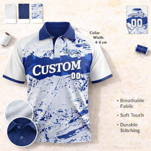 เสื้อโปโลทีมแบบกำหนดเอง พิมพ์ลายโลโก้ ชื่อ หมายเลข เสื้อโปโลกีฬาผู้ชาย แห้งเร็ว ระบายอากาศได้ดี - Product Image 2