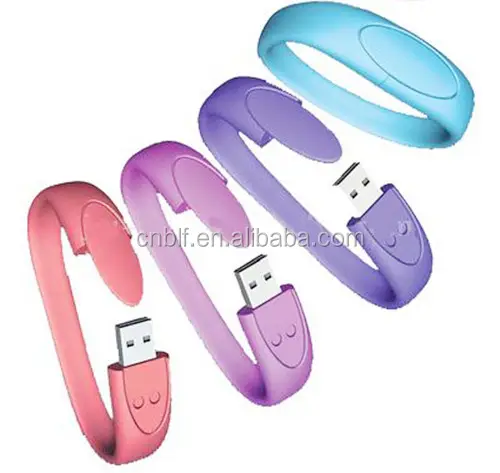 Étanche silicone bracelet usb lecteur flash 1 to, bracelet forme Clé Usb 8 go, PVC U Bâton Clé Usb