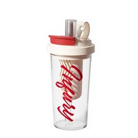 Bouteille d'eau avec paille et infuseur à thé, gourde de sport anti-fuite pour la salle de sport, le bureau et les voyages, tasse à boire en plastique Tritan sans BPA