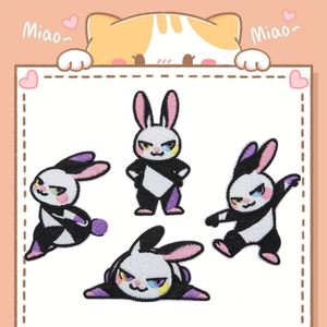 Parche Bordado Kawaii de Conejo y Bradipo, Autoadhesivo/Termoadhesivo, para Decoración de Bolsos y Fundas de Teléfono, Marca NODA - Product Image 2