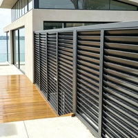 Cache-climatiseur en aluminium à persiennes pour clôture de jardin, hauteur 6 pieds, décoration extérieure moderne pour toiture de bâtiment