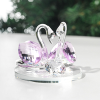 JY Crystal Crafts Nuevo Adorno de Cisne de Cristal, Regalo para Novia, Recuerdo, Artículos para Bodas, Decoración para el Hogar y el Dormitorio