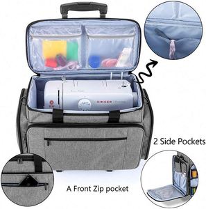 Échantillon Gratuit - Sac de Transport à Roulettes Pliable en Polyester Personnalisé pour Machine à Coudre Domestique HEXIN HXJ0440 - Product Image 2