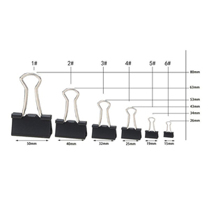 Clip Clips Binder 15 19 25 32 41 51mm Notes Letter Paper Clip Grampo Office Supplies Binding Clips Black Metal Binder Clips