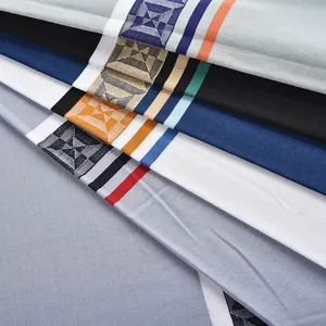 Fabrik individueller garn gefärbter Jacquard-Baumwollstreifenstoff 50 % Baumwolle 50 % Steppstoff für Polo-Shirt