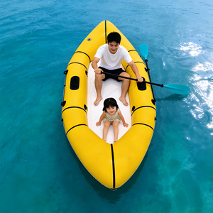 Kayak gonflable <span class=keywords><strong>2</strong></span> places en TPU, prix d'usine, packraft léger et durable, canoë pour lac, rivière, pêche, voyage, bateau compact - Product Image 5