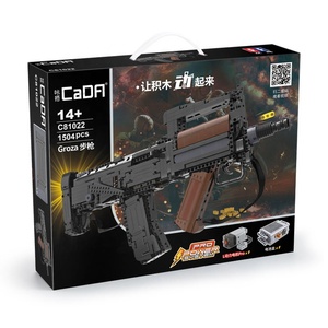 CaDA ปืนไรเฟิลจู่โจมระบบไฟฟ้า C81022W,ชุดบล็อกสร้าง DIY ปืนกลมือแบบทหารอิฐพลาสติกรุ่น1504ชิ้น - Product Image 6
