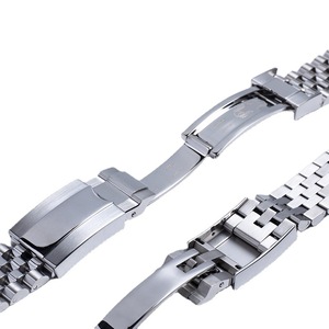 20Mm 904L Rắn Thép Không Gỉ Watchband Cho Dây Đeo Thạc Sĩ Cổ Tay Đồng Hồ Ban Nhạc Vòng Đeo Tay Với Clasp - Product Image 3