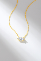 Collar con Colgante de Plata 925 Certificada con Moissanita y Zirconia, Suministro para Distribuidores Transfronterizos, Venta al por Mayor de Fábrica con Logotipo Personalizado y Cantidad a Medida