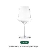 Verre à vin domestique haut de gamme Josephinen Ultra Thin Cloud fait à la main en cristal 801-900ml avec plateau
