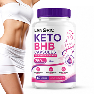 Capsule Lanoric OEM Vegan Keto Burn Diet BHB, integratore alimentare dimagrante rapido, brucia grassi, capsule Keto BHB notturne. - Product Image 1