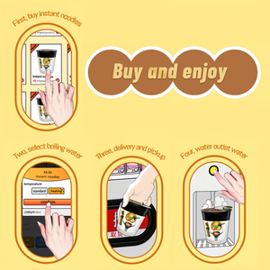 Tùy Chỉnh Các Mặt Hàng Bán Lẻ Thông Minh Thực Phẩm Nóng Ramen Trà Bong Bóng Cà Phê Máy Bán Hàng Tự Động Với Nước Nóng Dispenser - Product Image 6