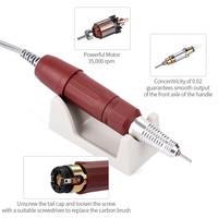 Machine à percer les ongles électrique 65W 35000RPM, modèle 207B puissant, manucure, pédicure, lime à ongles, embout en plastique CE 35, perceuse à ongles professionnelle