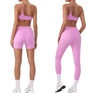 Abbigliamento da <span class=keywords><strong>palestra</strong></span> da <span class=keywords><strong>donna</strong></span> a vita alta, esercizio di Fitness per Yoga attillato, supporta pantaloncini da ginnastica da <span class=keywords><strong>donna</strong></span> attivi a vita alta - Product Image 6