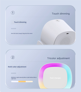 Support de téléphone à charge rapide sans fil 15W avec lumière RGB, lumière d'ambiance musicale multifonction, haut-parleur portable - Product Image 4