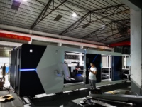 Machine de découpe laser pour la protection de l'environnement, double plateforme, haute efficacité, 6000W