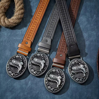 Ceinture pour femme Mengzhe en cuir PU style western, avec boucle à plaque, motif floral gravé, rétro vintage, haute qualité, alliage, largeur 3,8 cm, longueur 120 cm