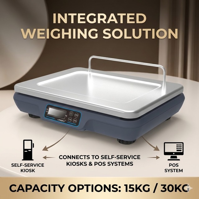 LongFly AI-Powered Electronic Price Computing Scale OIML Certification AI Camera Pricing Floor Weighing ACS-A0 Model 2 Year