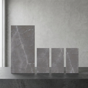 Losas de porcelana brillante Gris Onyx Gris de 800x1600 mm con aspecto de mármol pulido para pisos y paredes. - Product Image 5
