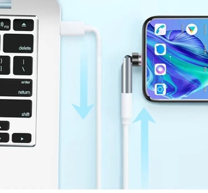 Adaptateur magnétique USB C Rotation à 540 degrés 3 en 1 QC 3.0 Charge rapide Max Support 3A - Product Image 4