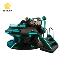 Équipement de simulateur VR 9D, fauteuil de cinéma virtuel 5 places, vaisseau spatial et OVNI VR en métal pour centres commerciaux et aéroports