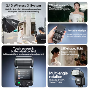 <span class=keywords><strong>GODOX</strong></span> V480 S TTL กล้อง SPEEDLITE 650 Time hss Smart DISTANCE readout 2.0ทัชสกรีน2.4G ระบบไร้สายสำหรับ Sony - Product Image 2