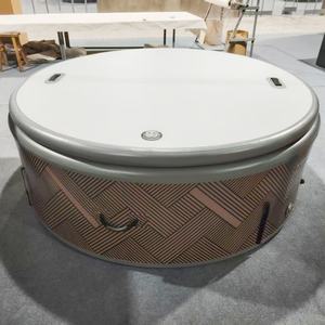 Spa <span class=keywords><strong>gonflable</strong></span> portable de conception moderne pour l'extérieur, avec jets apaisants pour <span class=keywords><strong>jacuzzi</strong></span>, capacité 4 personnes, fonction massage et couverture. - Product Image 6
