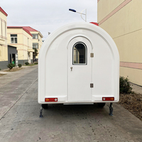 Camion de restauration mobile à thème fraise-chocolat avec friteuses et deuxième niveau d'assise