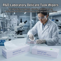 WIPESTAR Delicate Task Wipers 100% Wood Pulp 140pcs Industrial Laboratory Wiping Paper for R&D Room Precision Surface Cleaning