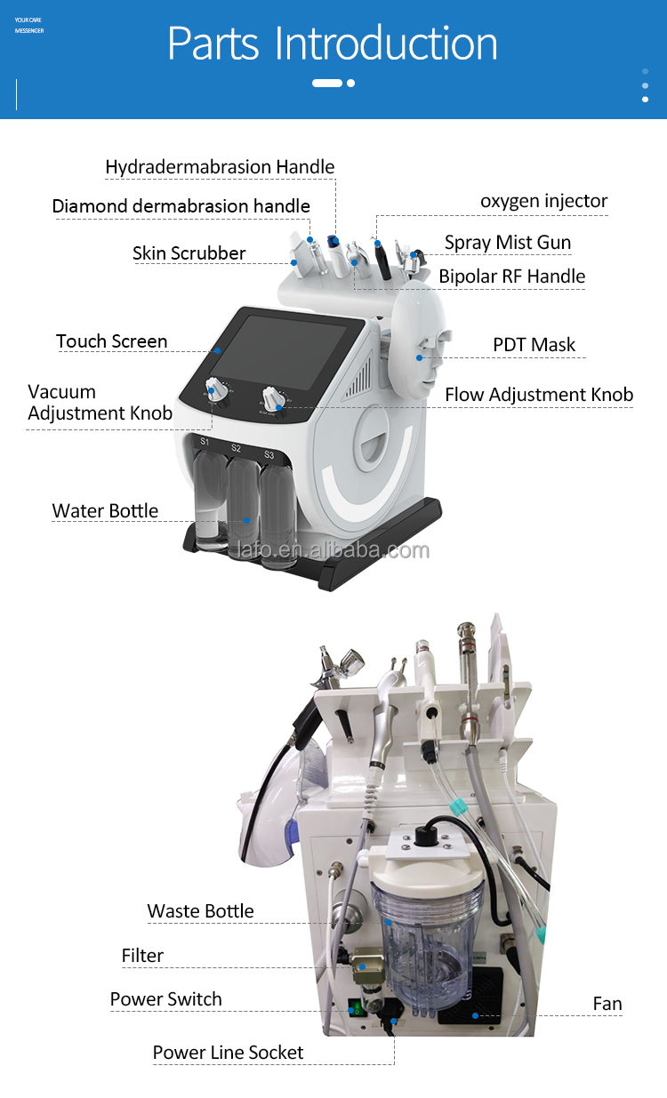 LF-839A Newest Aqua Dermabrasion Water Peeling Oxygen Deep Cleaning Facial Beauty Machine